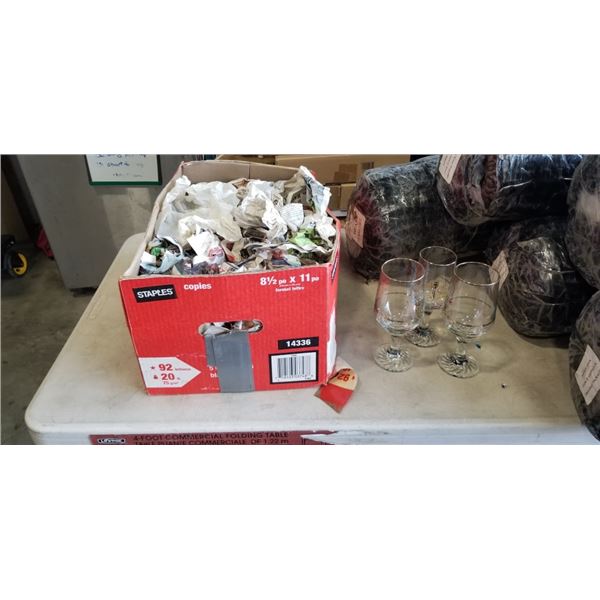 OLYMPIC WHITE  AND RE WINE GLASS SETS