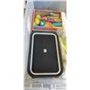 Image 2 : STORAGE TOTE WITH ASSORTED KIDS YARD TOYS AND SKULLCANDY PEAKER, DOESNT TURN ON