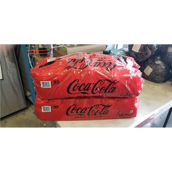 2 CASES OF 32 CANS COCA COLA ZERO. (A FEW CANS MAY BE MISSING/BROKEN)