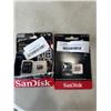 Image 1 : 2 SANDISK EXTREM 256 GB MICROSDXC UHS-1 CARDS WITH ADAPTERS
