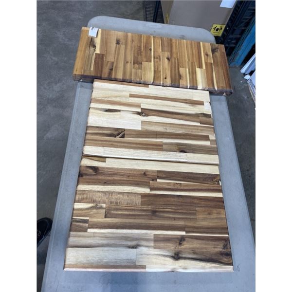 3 BUTCHER BLOCK CUTTING/ SERVING BOARDS
