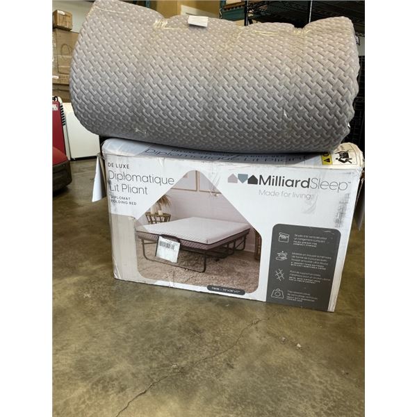 TWIN SIZE MILLIARD FOLDING BED W/ MATTRESS