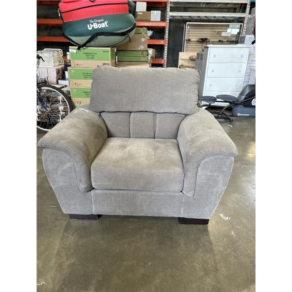 GREY FABRIC LIVING ROOM ARMCHAIR