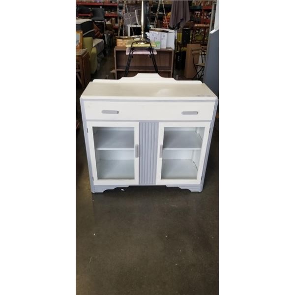 WHITE SERVING CABINET
