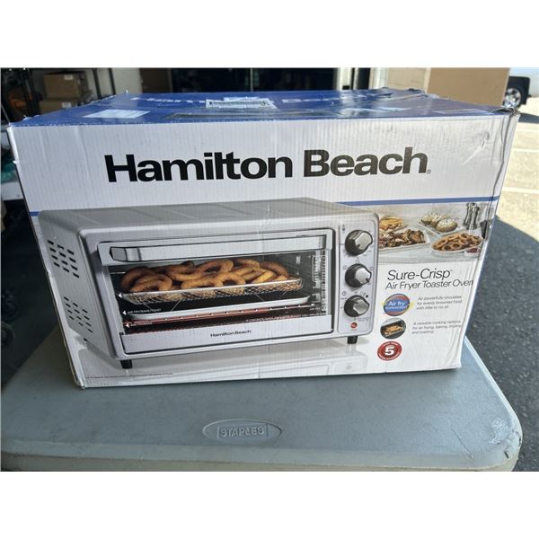 HAMILTON BEACH SURE CRISP AIR FRYER TOASTER OVEN - TESTED WORKING, RETAIL $149