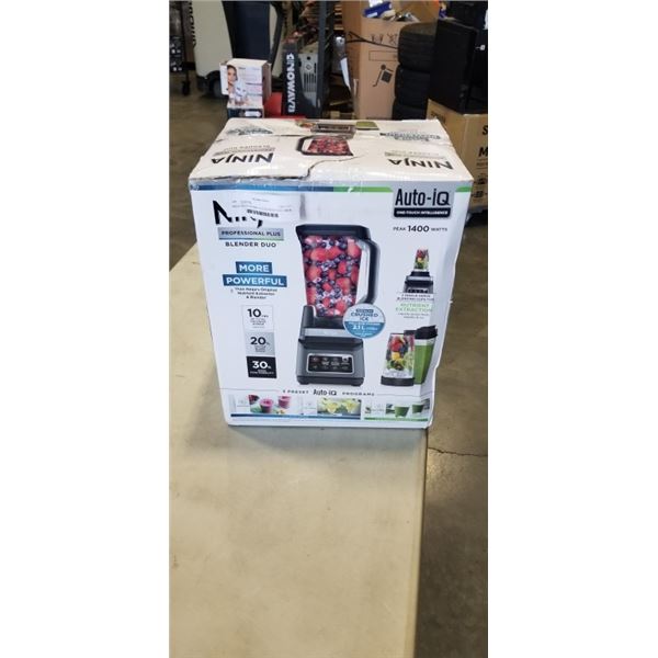 NINJA PROFESSIONAL PLUS BLENDER DUO 1400W AUTO-IQ COUNTERTOP BLENDER W/ NINJA CUPS - TESTED WORKING,
