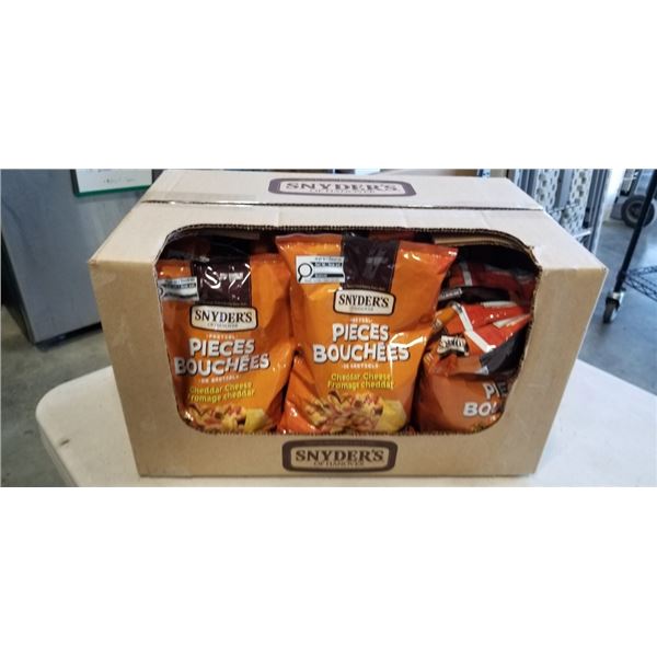 CASE OF SNYDERS OF HANOVER PRETZEL PIECES. EXP 08 2026