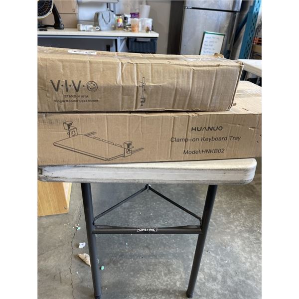 VIVO CLAMP ON DESK TRAY AND COMPUTER MONITOR MOUNT