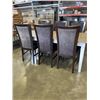 Image 2 : RUSTIC STYLE EXTENDABLE DINING TABLE WITH WOOD GRAIN TOP AND 6 UPHOLSTERED DINING CHAIR