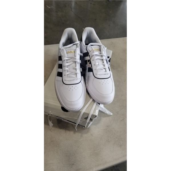 ADIDAS WOMANS WHITE BREAKNET SLEEK SHOES. SIZE 10
