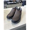 Image 2 : CLARKS COLLECTION MENS WALPATH STEP DARK BROWN LEATHER SHOES. SIZE 10 US