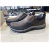 Image 3 : CLARKS COLLECTION MENS WALPATH STEP DARK BROWN LEATHER SHOES. SIZE 10 US
