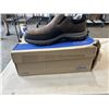 Image 1 : CLARKS COLLECTION MENS WALPATH STEP DARK BROWN LEATHER SHOES. SIZE 12 US