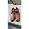 Image 1 : CLARKS COLLECTION MENS WHIDDON PLAIN DARK TAN LEATHER SHOES. SIZE 11 US