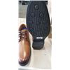 Image 3 : CLARKS COLLECTION MENS WHIDDON PLAIN DARK TAN LEATHER SHOES. SIZE 11 US