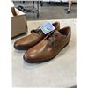 Image 2 : CLARKS COLLECTION MENS WHIDDON PLAIN DARK TAN LEATHER SHOES. SIZE 9.5 US