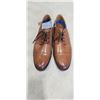 Image 2 : CLARKS MENS WHIDDON CAP DARK TAN LEATHER SHOES. SIZE 10 US