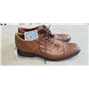 Image 3 : CLARKS MENS WHIDDON CAP DARK TAN LEATHER SHOES. SIZE 10 US