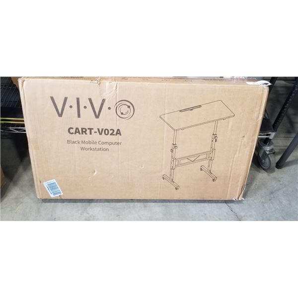 VIVO BLACK MOBILE COMPUTER WORKSTATION