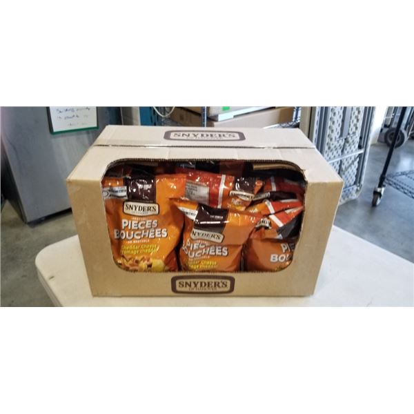 CASE OF SNYDERS OF HANOVER PRETZEL PIECES. EXP 08 2026