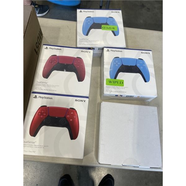 5 PLAYSTATION CONTROLLERS FOR PS5.  DEFECTIVE STORE RETURNS