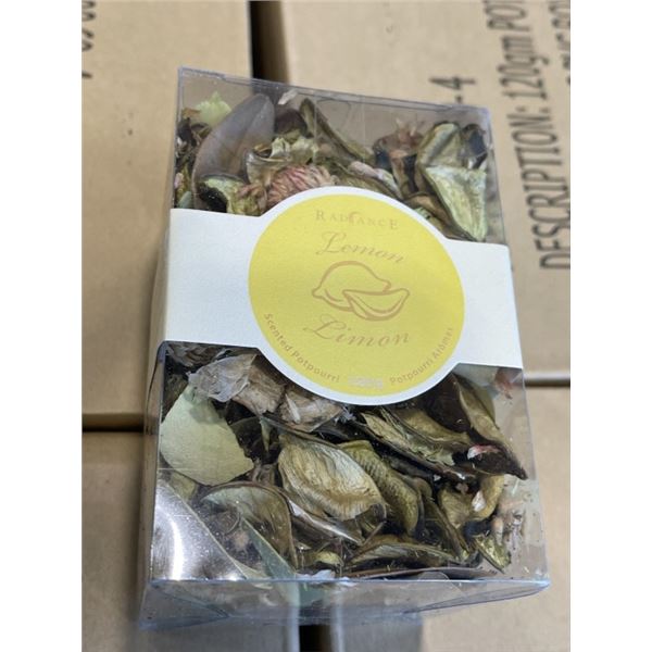 4 BOXES OF RADIANCE LEMON SCENTED POTPOURRI (12 PER BOX)