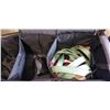 Image 2 : TRUNK ORGANIZER BIN WITH ASSORTED STRAPS AND SMALL FIRST AID KIT