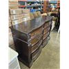 Image 4 : MAHOGANY FINISH CARVED 8 DRAWER DRESSER