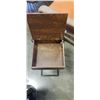 Image 3 : C SHAPED WOODEN SIDE TABLE WITH FLIP-TOP STORAGE COMPARTMENT