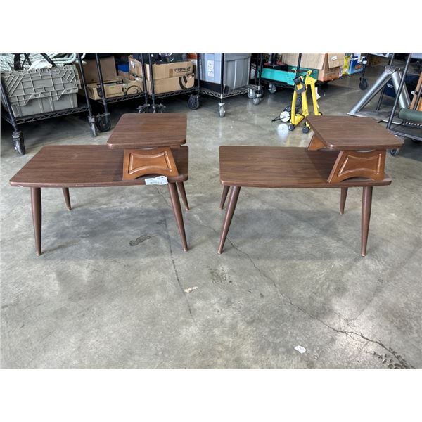 PAIR OF STEP END TABLES
