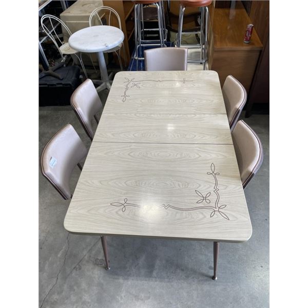 MCM DINETTE TABLE WITH 5 CHAIRS
