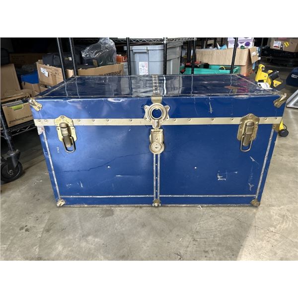 LARGE BLUE STORAGE TRUNK