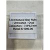 Image 3 : 5.0CT NATURAL STAR RUBY, UNTREATED, OVAL CABOCHON - RETAIL $1000