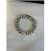 Image 2 : NEW PLATINUM PLATED 14.0MM SIMULATED DIAMOND (CZ) ICED OUT CUBAN LINK BRACELET 8" LONG