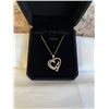 Image 1 : NEW 18K GOLD PLATED 25.0MM SIMULATED DIAMOND (CZ) MOM HEART NECKLACE 18" LONG