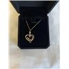 Image 3 : NEW 18K GOLD PLATED 25.0MM SIMULATED DIAMOND (CZ) MOM HEART NECKLACE 18" LONG