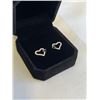 Image 3 : NEW S925 0.2CT EACH MOISSANITE STONE HEART STUD EARRINGS, MOUNTED IN 925 STERLING SILVER W/ WHITE GO
