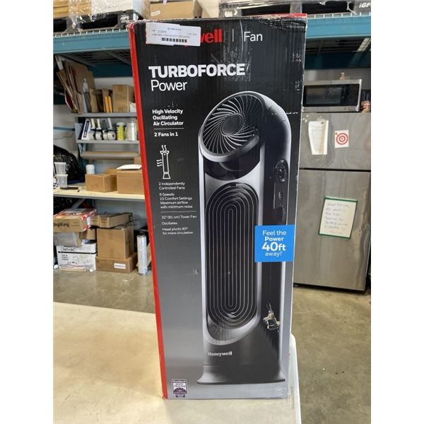 HONEYWELL TURBOFORCE TOWER FAN HIGH VELOCITY CIRCULATOR - TESTED WORKING, RETAIL $149