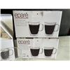 Image 3 : SET OF 6 NEW EPARE 12OZ COFFEE MUG SET, DUAL WALL INSULATED GLASS RETAIL $54 EACH, 3 SETS OF 2, TOTA