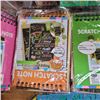 Image 6 : FIVE SETS OF NEW RAINBOW 24 PACK SCRATCH ART PAPER NOTEBOOKS, INCLUDES 24 PENCILS AND 24 STENCILS