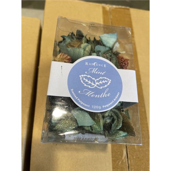 2 BOXES OF RADIANCE MINT SCENTED POTPOURRI (24 PER BOX)