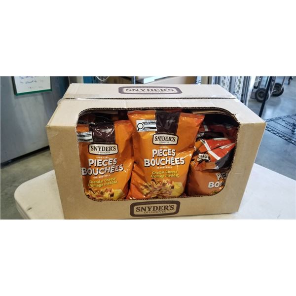 CASE OF SNYDERS OF HANOVER PRETZEL PIECES. EXP 08 2026