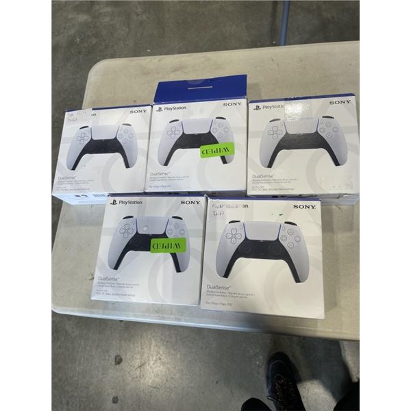 5 PLAYSTATION CONTROLLERS FOR PS5.  DEFECTIVE STORE RETURNS