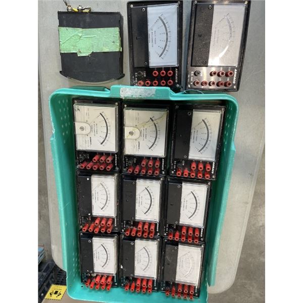 PLASTIC TRAY OF ARMACO VOLAGE METERS.