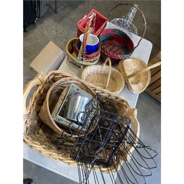 2 BOXES OF BASKETS