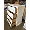 Image 3 : WHITE 4 DRAWER HIGHBOY DRESSER