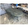 Image 1 : METAL OUTDOOR PATIO TABLE W/ 4 CHAIRS