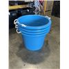 Image 1 : 4 LARGE BLUE FEED / WATER TUBS