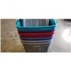Image 2 : 6 PLASTIC STORAGE TOTES WITH LIDS