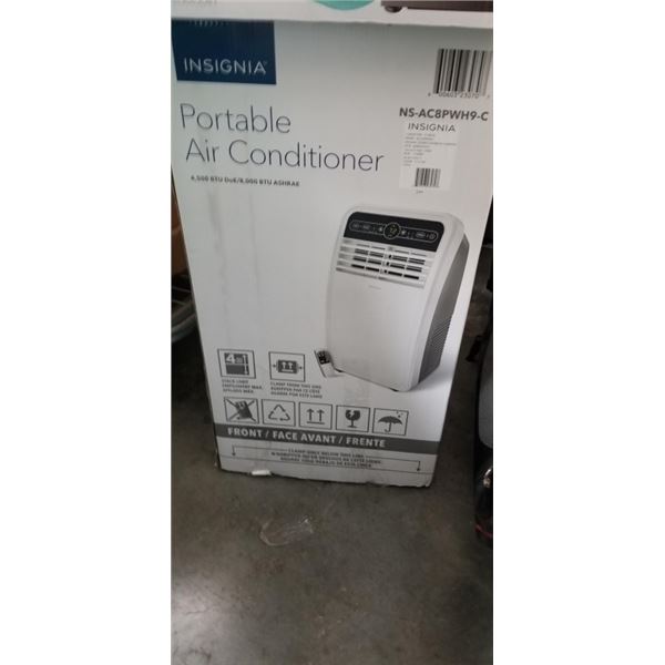 INSIGNIA 8K BTU PORTABLE AIR CONDITIONER - TESTED WORKING
